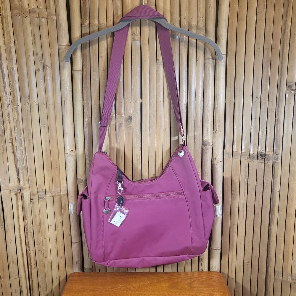 Travelon Hobo Crossbody Purse Purple